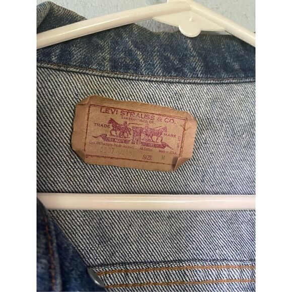 Vintage Levi’s Dark Denim Trucker M Jean Jacket 80’s Made in USA - Picture 4 of 9